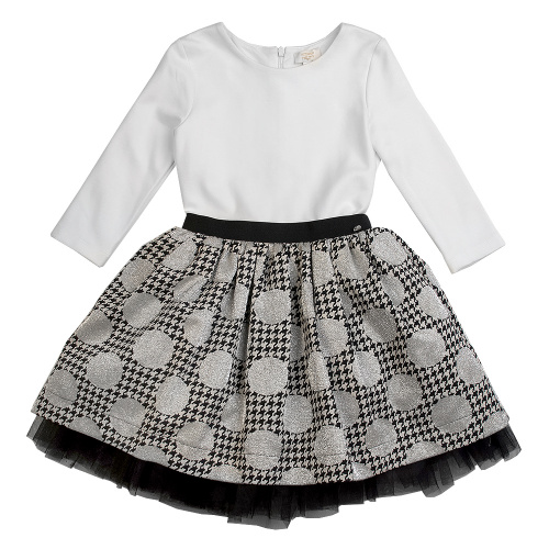 Платье с пышной юбкой Microbe Couture 44216612 для девочек, цвет молочный