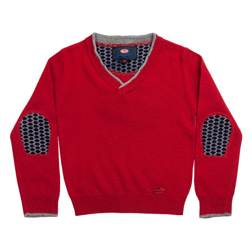 V-образный свитер Bugatti BNJF7203MA для мальчиков, цвет красный