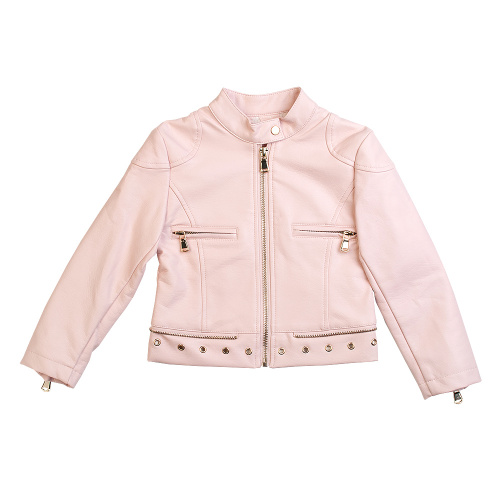 Кожаная куртка XO'livia New York XO-0002 для девочек, цвет розовый