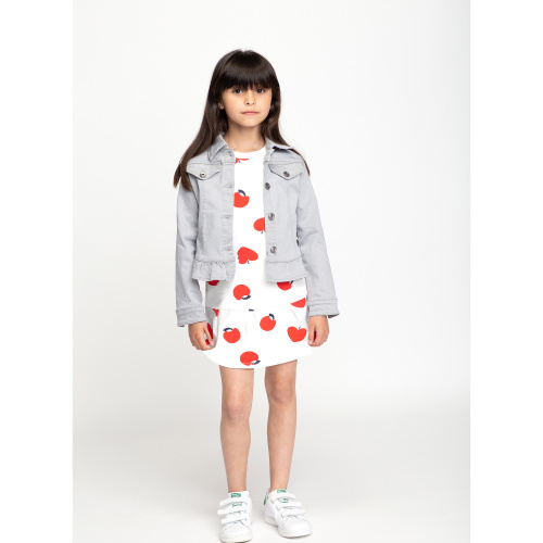 Платье Billieblush для девочки, цвет белый, с яблочками