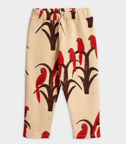 Штаны с попугаями Mini Rodini 1963013242 цвет бежевый