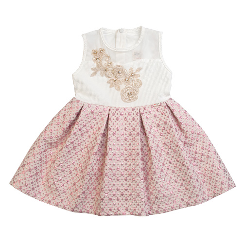 Платье с вышивкой из камней LILAX 4204 для девочек, цвет розовый