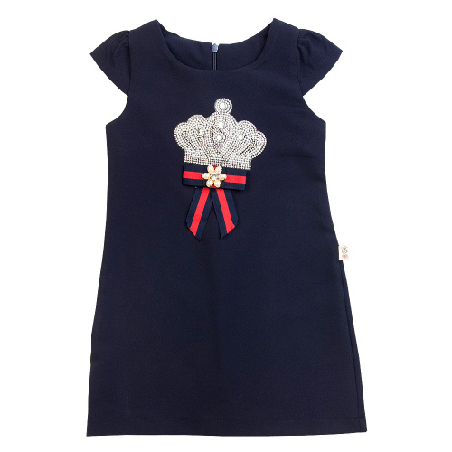 Платье с брошью LILAX 4205 для девочек, цвет синий