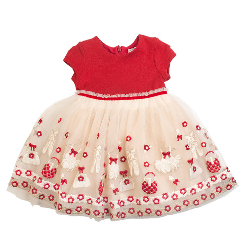 Платье с пышной юбкой MonnaLisa 310908А8 для девочек, цвет красный