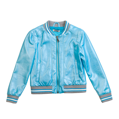 Кожаная куртка XO'livia New York XO-0017 для девочек, цвет голубой