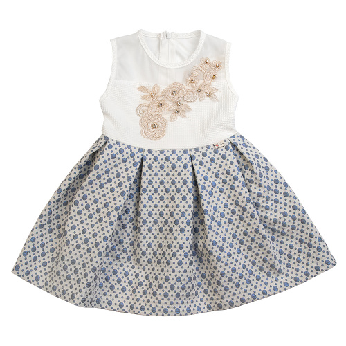 Платье с вышивкой из камней LILAX 4204 для девочек, цвет голубой