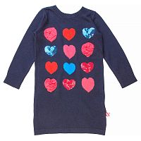 <b>Billieblush</b><br>Платье с разноцветными сердцами Billieblush U12394/85T FW18/19 для девочек, цвет темно синий