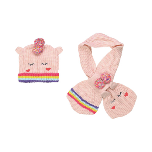 Шапка и шарф BILLIEBLUSH U08071/46F для маленькой девочки, цвет нежно-розовый
