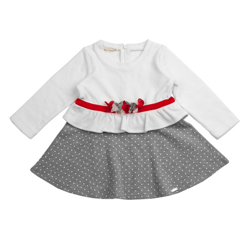Платье велюровое Liu Jo H67058 F0651 для девочек, цвет белый