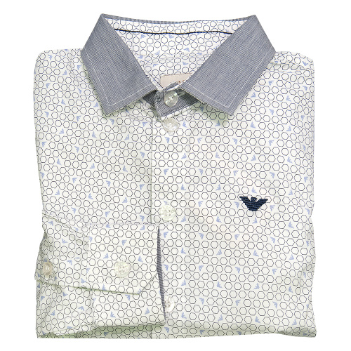 Рубашка с рисунком Armani Junior 6Y4C02 4N1FZ для мальчиков, цвет белый